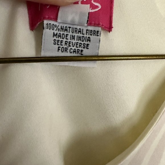 Vintage blue white dress size M Silk Fibre - Picture 4 of 9